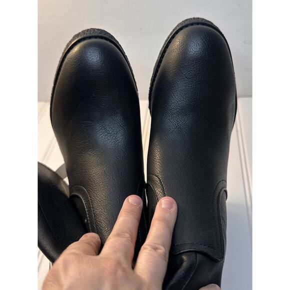 Zodiac Iggy Wedge Tall Boots Black Women's Size 7 NEW IN BOX - Picture 3 of 16